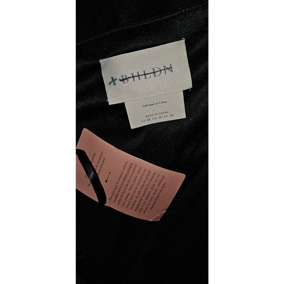 New Anthropologie BHLDN Blake Square-Neck Stretch Crepe Maxi Dress $248 BLACK 2X - Picture 5 of 5